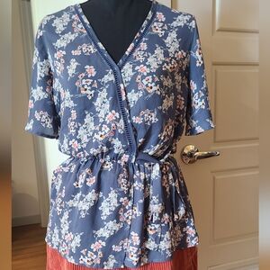 Sienna Sky Floral Blue Women's Top